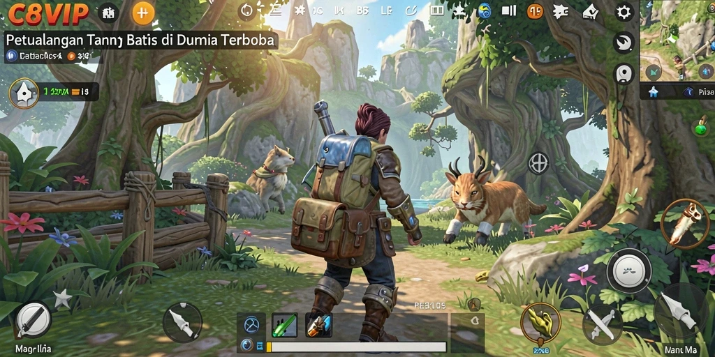 Gameplay C8VIP yang menampilkan eksplorasi dunia terbuka yang luas dan menarik.