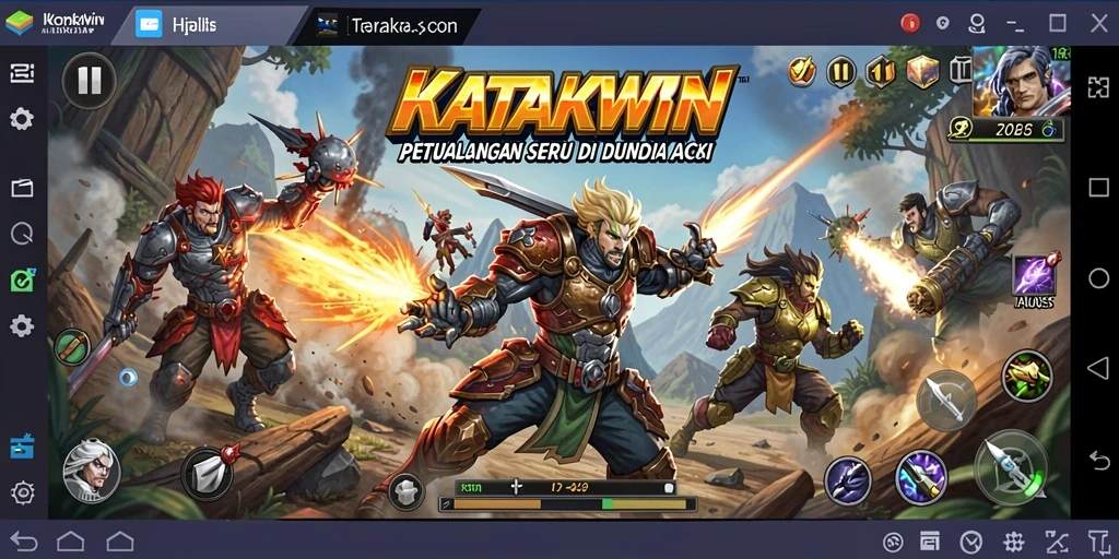 Tampilan gameplay KATAKWIN yang mengesankan dan penuh aksi.