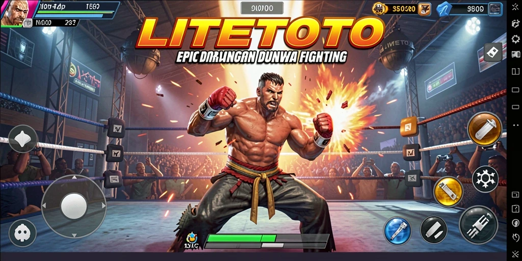 Gameplay LITETOTO yang mendebarkan dalam suasana Fighting yang intens.