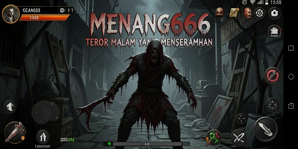 Tangkapan layar MENANG666 menampilkan suasana mencekam dalam gameplay horror.