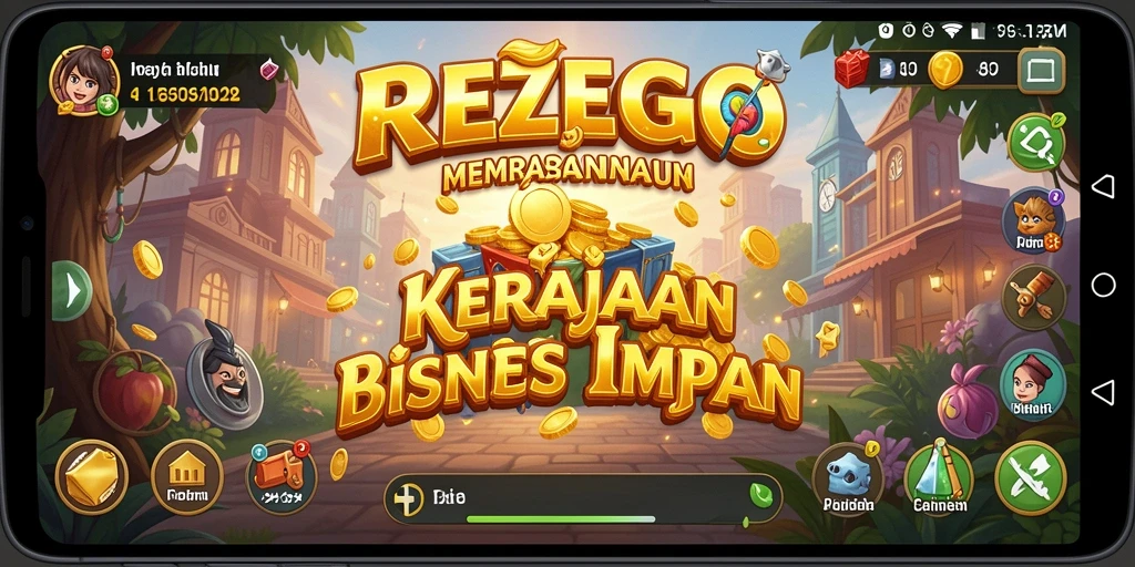 Tangkapan layar utama REZEGO yang menunjukkan pengalaman gameplay Tycoon.