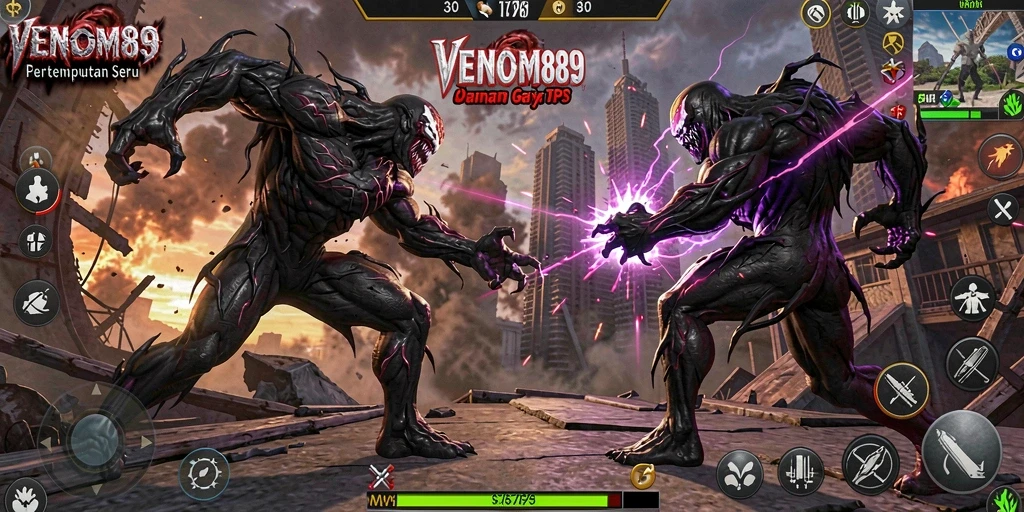 Gameplay intens di arena pertempuran VENOM889.