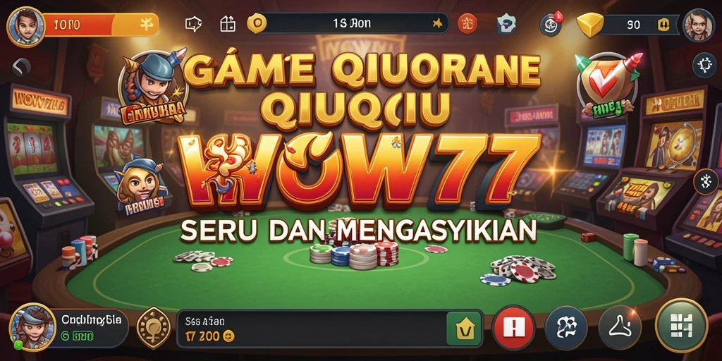 Screenshot gameplay QiuQiu WOW77 yang menampilkan keseruan bermain.
